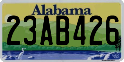 AL license plate 23AB426