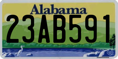 AL license plate 23AB591