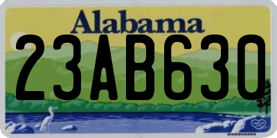 AL license plate 23AB630