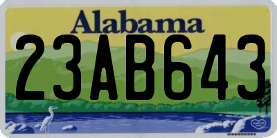 AL license plate 23AB643