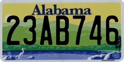 AL license plate 23AB746