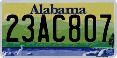 AL license plate 23AC807