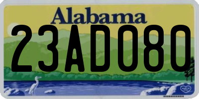 AL license plate 23AD080