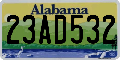 AL license plate 23AD532