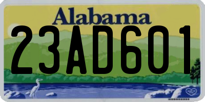 AL license plate 23AD601