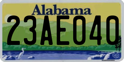 AL license plate 23AE040