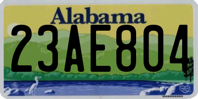 AL license plate 23AE804