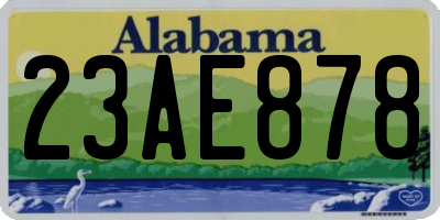 AL license plate 23AE878