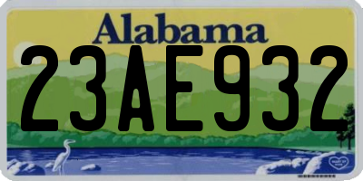 AL license plate 23AE932