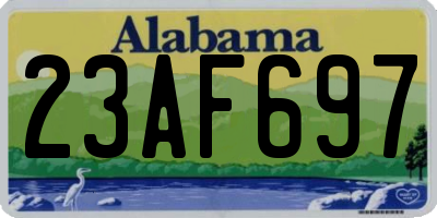 AL license plate 23AF697