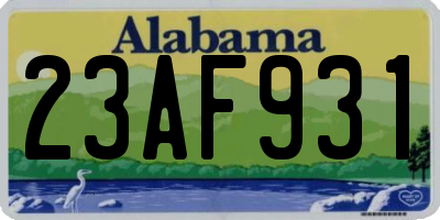 AL license plate 23AF931