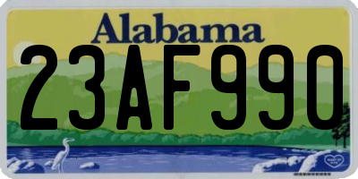 AL license plate 23AF990