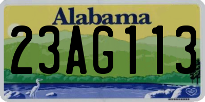 AL license plate 23AG113