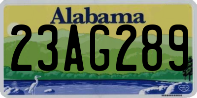 AL license plate 23AG289
