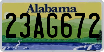 AL license plate 23AG672