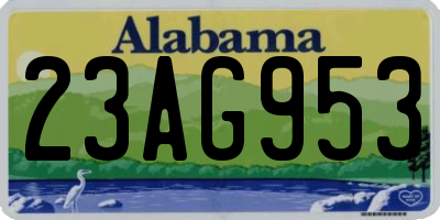 AL license plate 23AG953