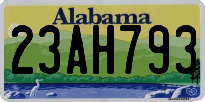 AL license plate 23AH793