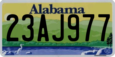 AL license plate 23AJ977