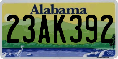 AL license plate 23AK392