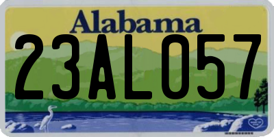 AL license plate 23AL057