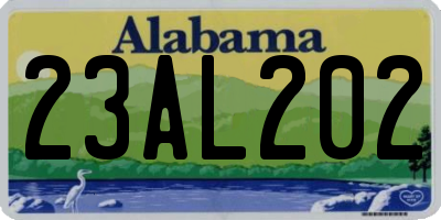 AL license plate 23AL202