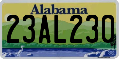 AL license plate 23AL230