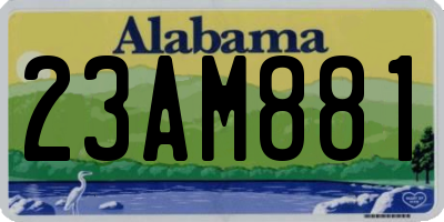 AL license plate 23AM881