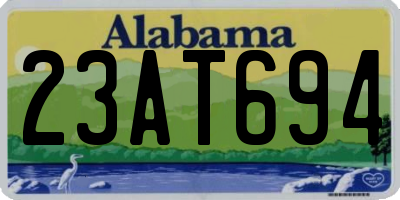 AL license plate 23AT694