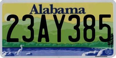 AL license plate 23AY385