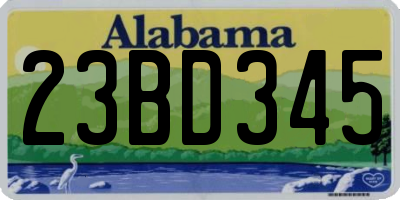 AL license plate 23BD345