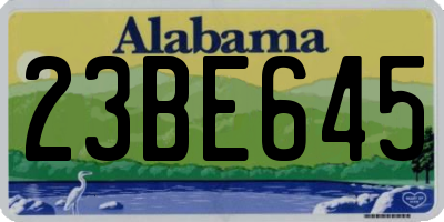 AL license plate 23BE645