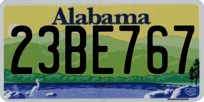 AL license plate 23BE767