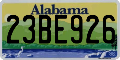AL license plate 23BE926