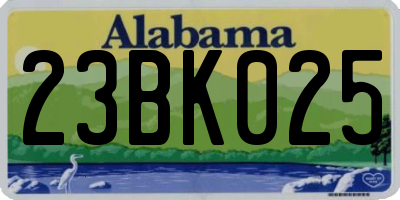 AL license plate 23BK025