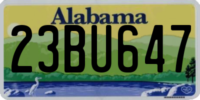 AL license plate 23BU647