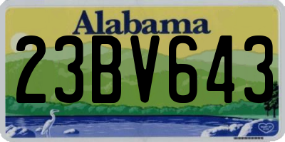 AL license plate 23BV643