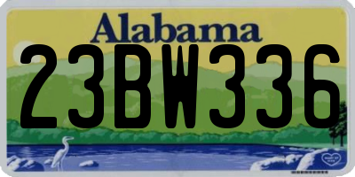 AL license plate 23BW336