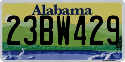 AL license plate 23BW429