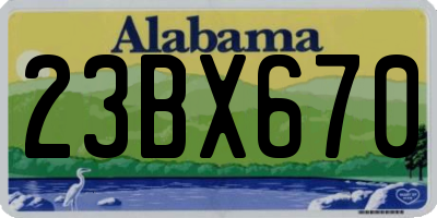 AL license plate 23BX670