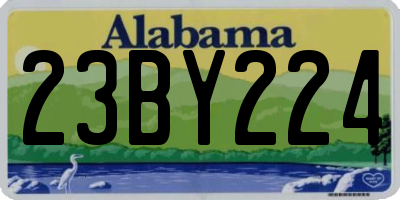 AL license plate 23BY224
