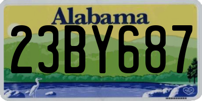 AL license plate 23BY687