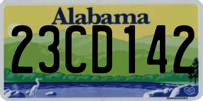 AL license plate 23CD142