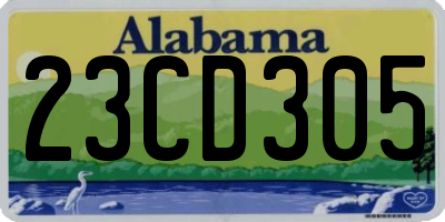 AL license plate 23CD305
