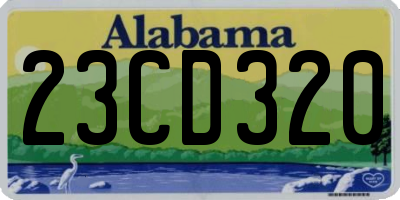 AL license plate 23CD320
