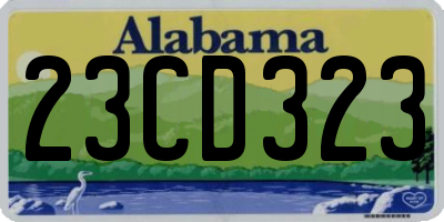 AL license plate 23CD323