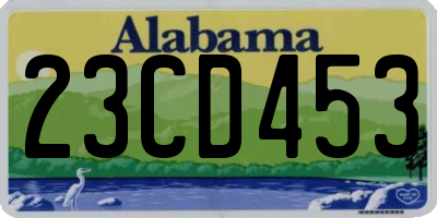 AL license plate 23CD453