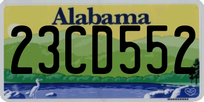 AL license plate 23CD552