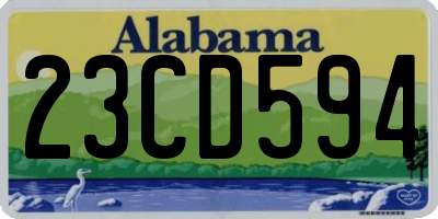 AL license plate 23CD594