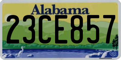 AL license plate 23CE857