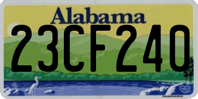 AL license plate 23CF240